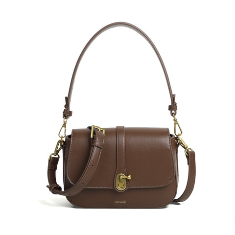 Pixie Mood Espresso Brown Athena Saddle Bag