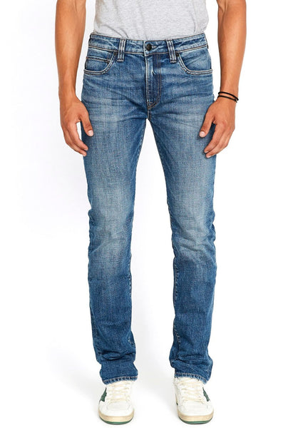 Buffalo Men's Straight Six Crinkled & Sanded Indigo Denim Jeans