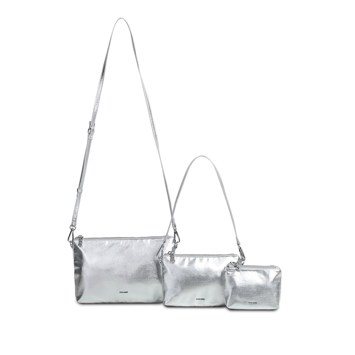 Pixie Mood Silver Nylon Drea Pouches Set