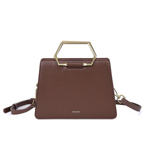 Pixie Mood Espresso Brown Geo Mini Tote