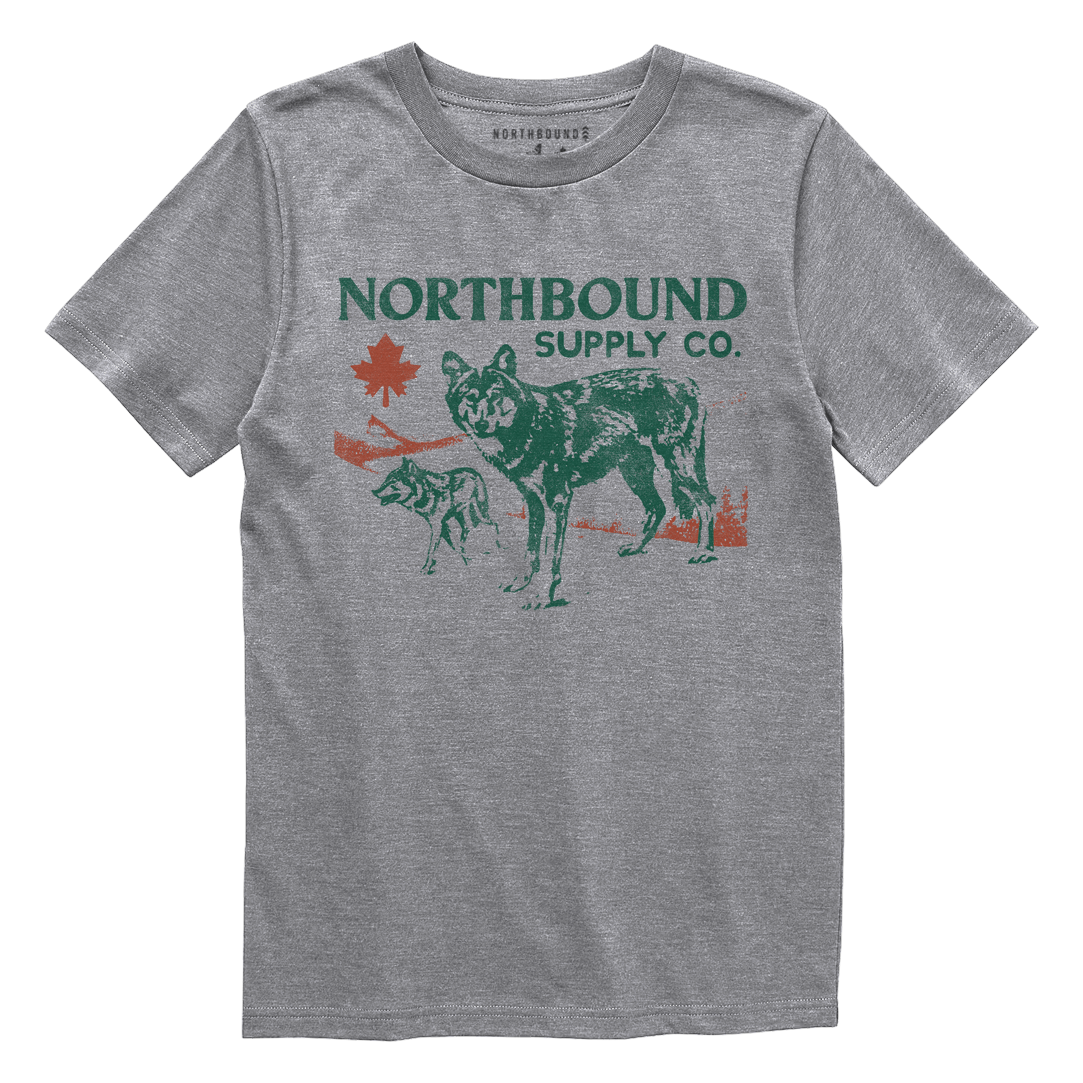 Northbound Supply Co. Boys Grey Heather Timberwolves Tshirt