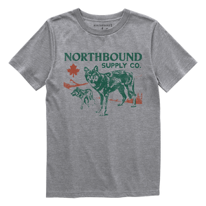 Northbound Supply Co. Boys Grey Heather Timberwolves Tshirt