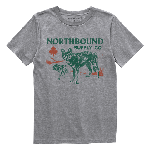 Northbound Supply Co. Boys Grey Heather Timberwolves Tshirt