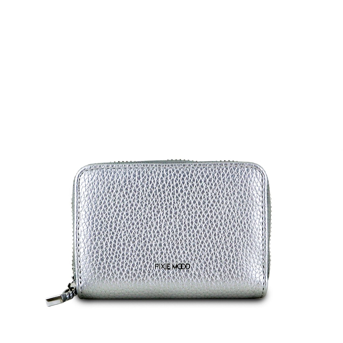 Pixie Mood Silver Pebbled Kimi Card Wallet