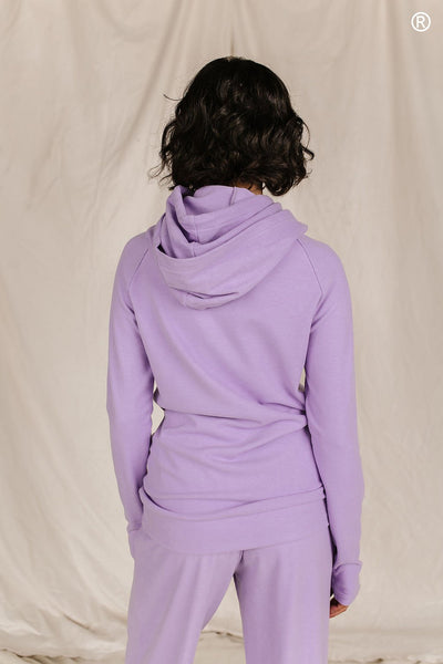 Ampersand Ave Ladies Wisteria Performance Fleece Doublehood Sweatshirt