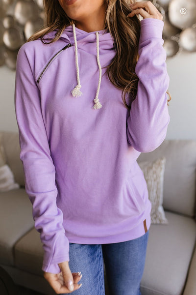 Ampersand Ave Ladies Wisteria Performance Fleece Doublehood Sweatshirt