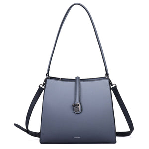 Pixie Mood Ombre Grey Pebbled Lock Shoulder Bag