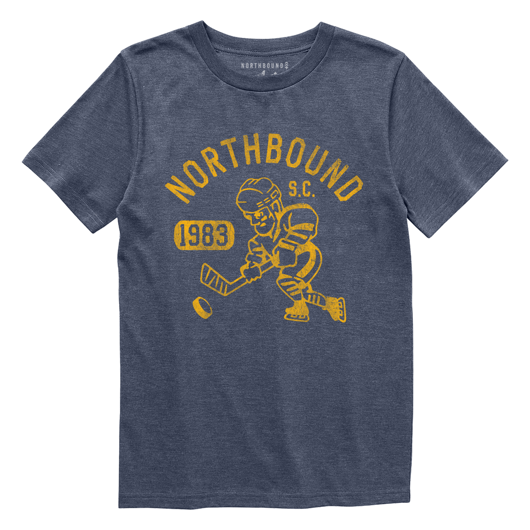 Northbound Supply Co. Boys Navy Heather 1983 Hockey Tshirt