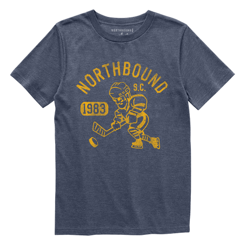 Northbound Supply Co. Boys Navy Heather 1983 Hockey Tshirt