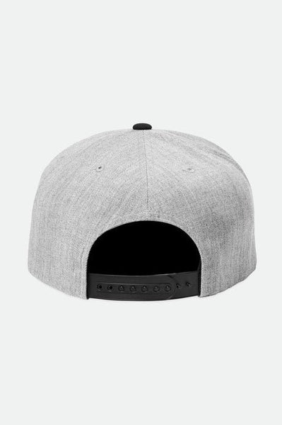 Brixton Mens Light Heather Grey/Black Oath III Snapback